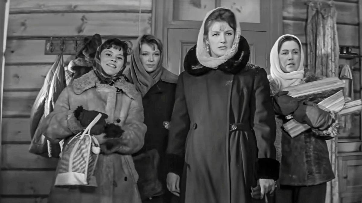 Кадр из фильма «Девчата», производство кинокомпании «Мосфильм», 1961 год, режиссёр Юрий Чулюкин