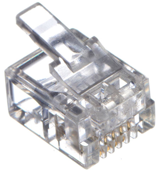 Коннектор RJ-11 (6p4c), (нож с 2-мя зубцами), 100 шт., NETKO Optima