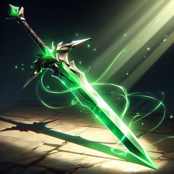 Двуручный меч благаславленный духами леса.