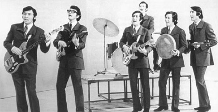 “Ялла”. Слева направо: Бахадыр Джураев, Сергей Аванесов, Равшан Закиров, Дмитрий Цирин, Фарух Закиров, Шахбоз Низамутдинов