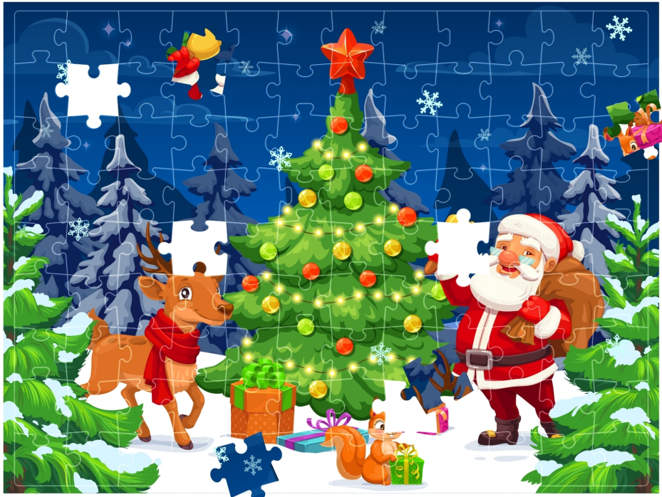 Игра «Новогодняя мозаика» - на внимательность и логическое мышление у детей и взрослых