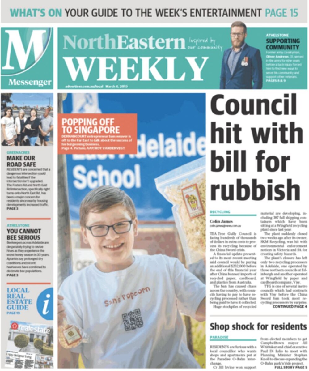 Вырезка из австралийской газеты. Выпуск 2019 года 