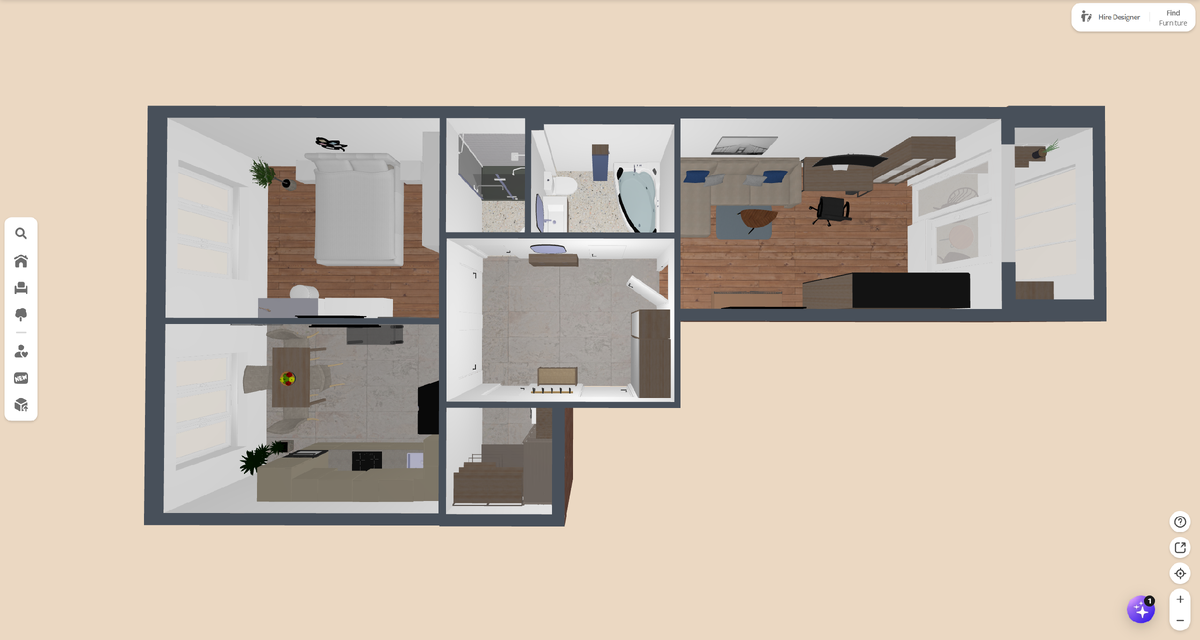 Трехмерный вид в Planner 5D