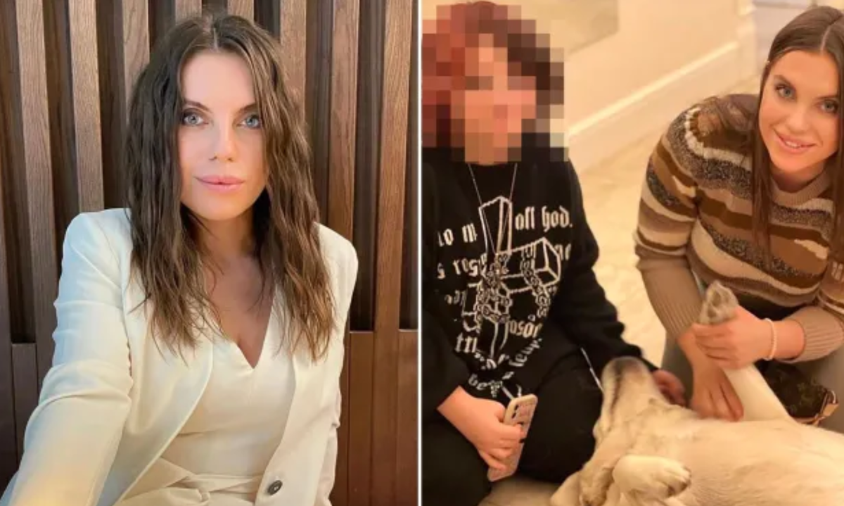 Справа фото Анастасии с дочерью