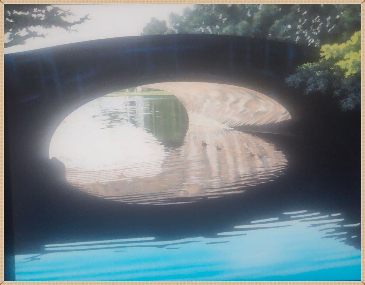 © Роберт Макдональд (Robert MacDonald). Золотые ворота в парке. Холст, акрил. 24х24 дюйма.