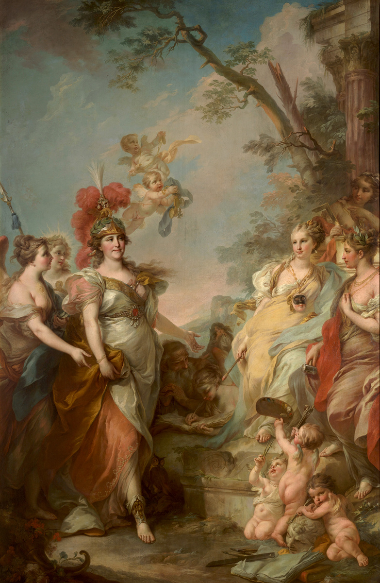 Catherine II as Minerva by S.Torelli (1770, Russian museum)