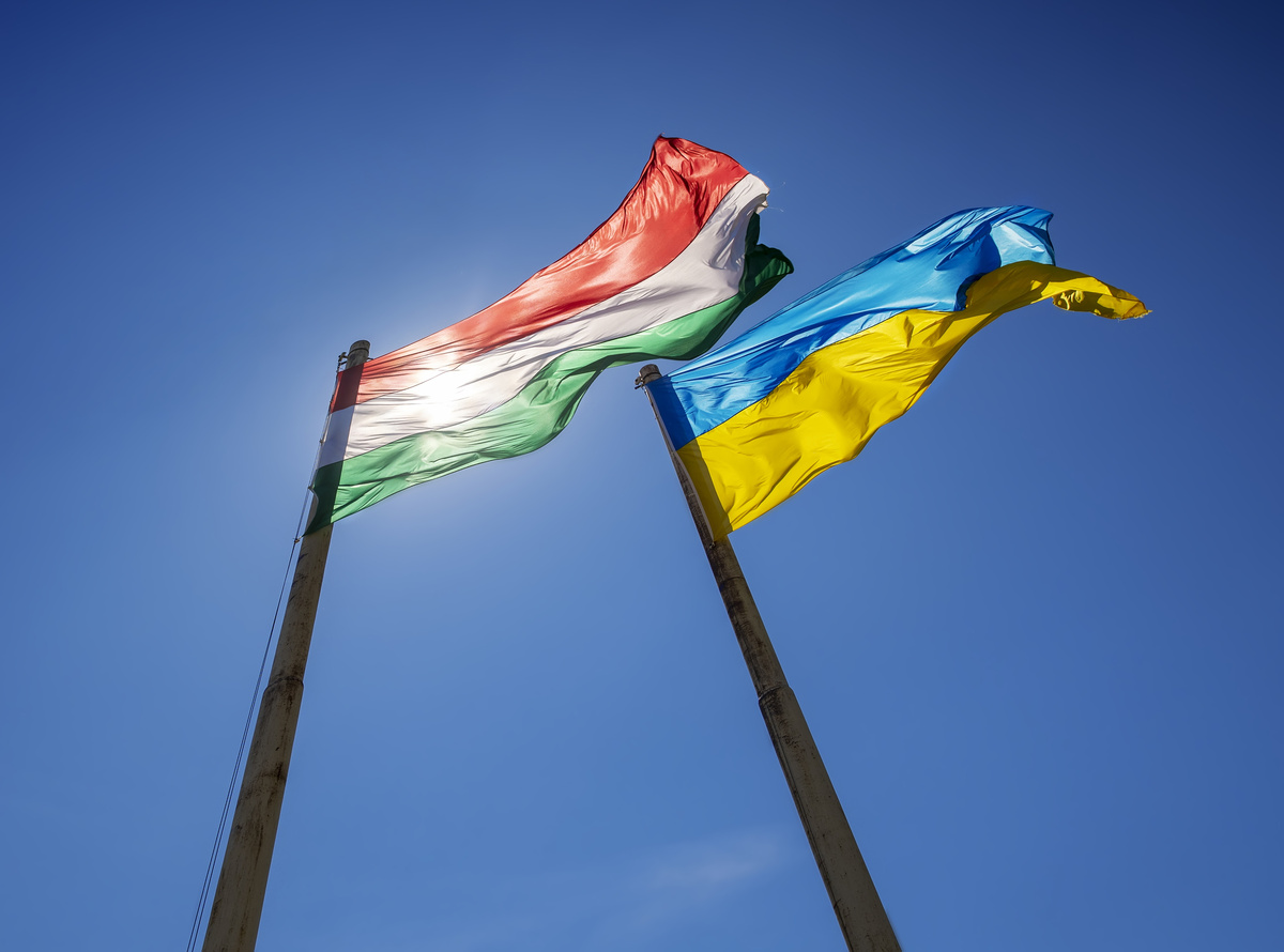     Флаги Венгрии и Украины / Gettyimages.ru