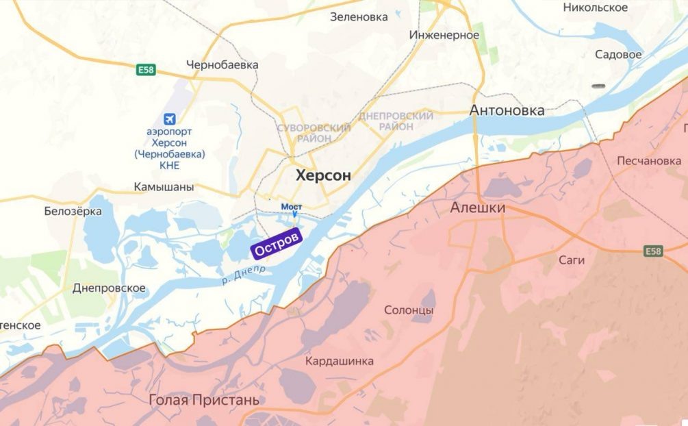    Обстановка на Херсонском направлении.