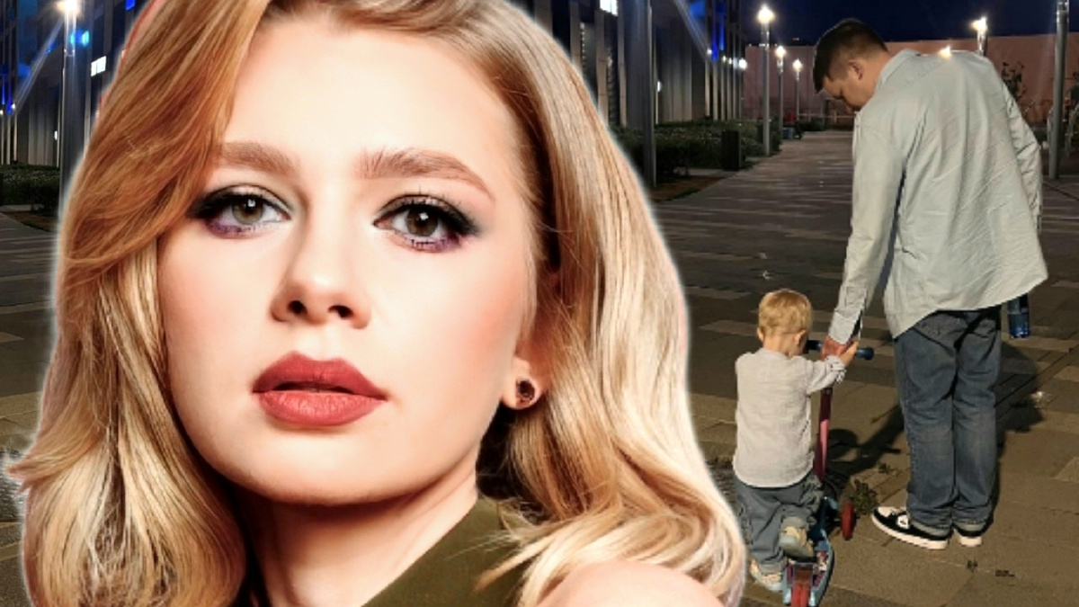 Актриса Анастасия Уколова с мужем и сыном. Коллаж. Автор: Елена Д.