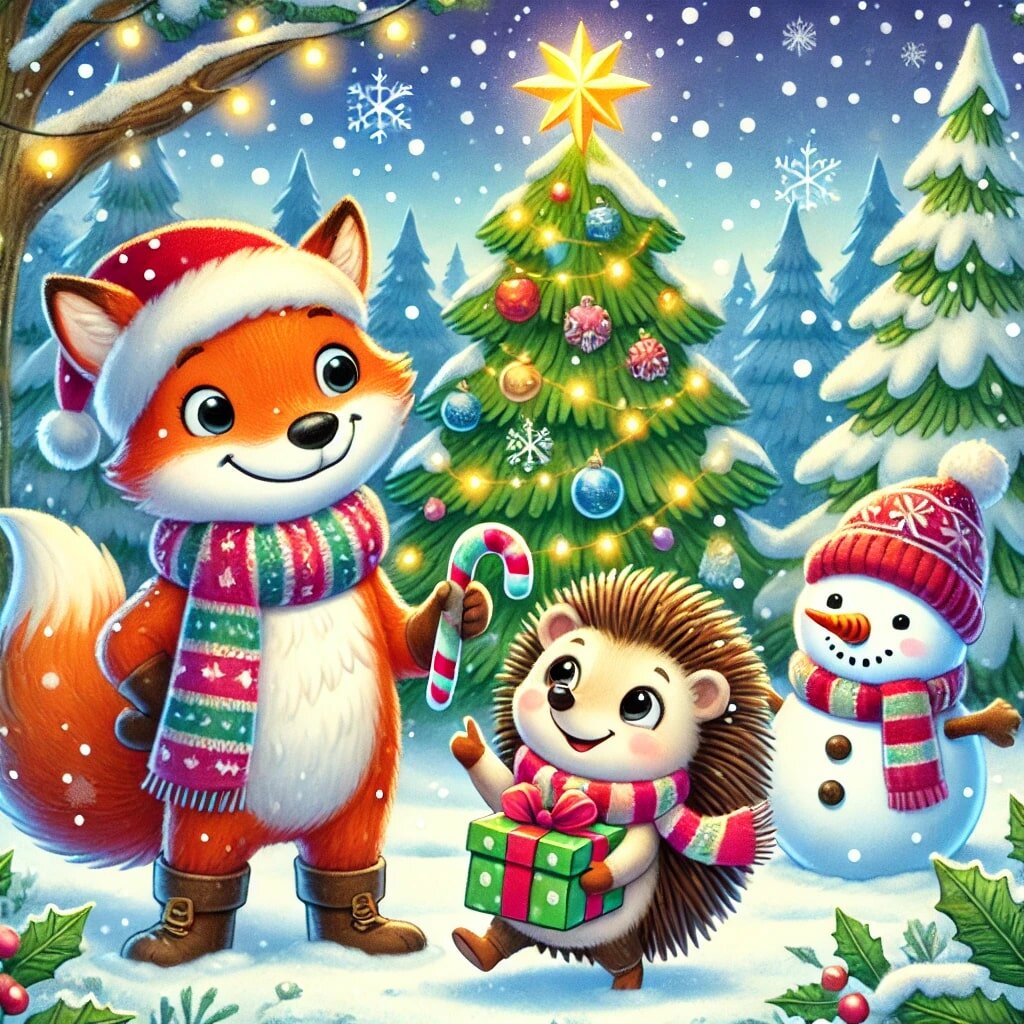 Новогодняя загадка: кто сможет найти 11 отличий на праздничной картинке? Картинка 1