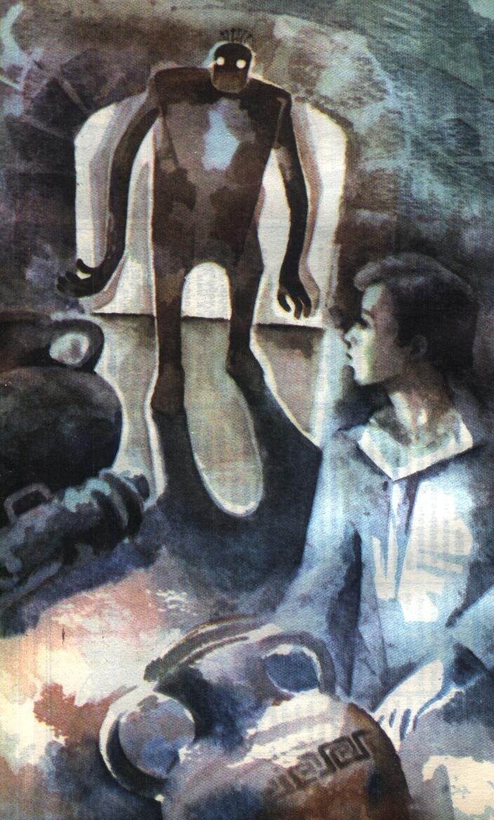 Владимир Овчининский. Иллюстрация к повести Владимира Михановского "Аполлон". Изображение взято из открытых источников