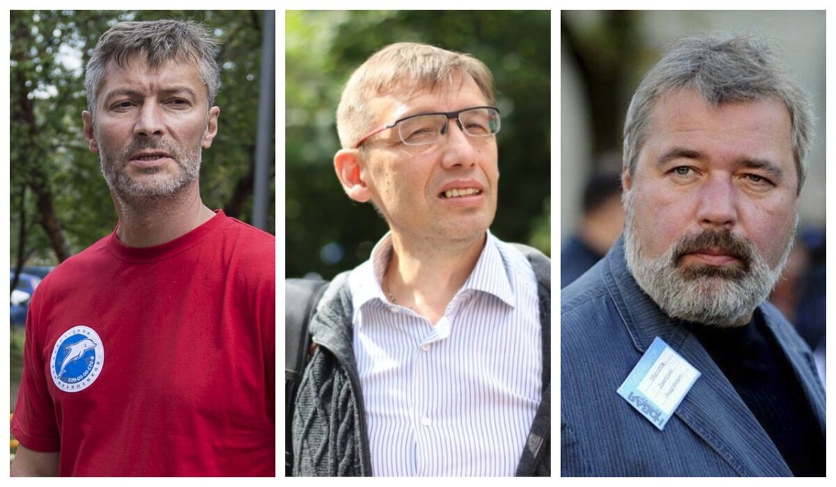 Мой коллаж: иноагент Евгений Ройзман, демон СМА Александр Курмышкин и главред "Новой", иноагент Дмитрий Муратов