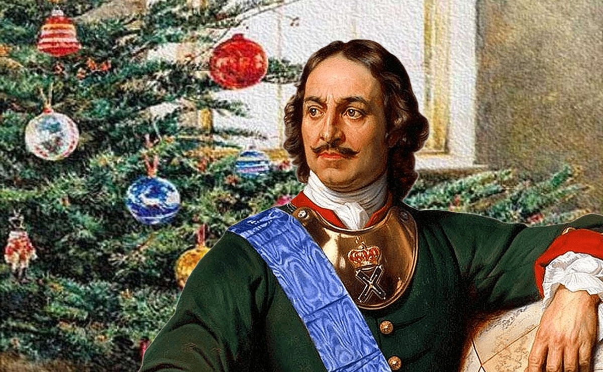 Петр I и ёлка.