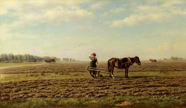 М.К. Клодт фон Юргенсбург. На пашне