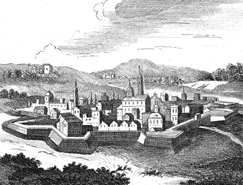 Крепость Владикавказ, гравюра XIX века.