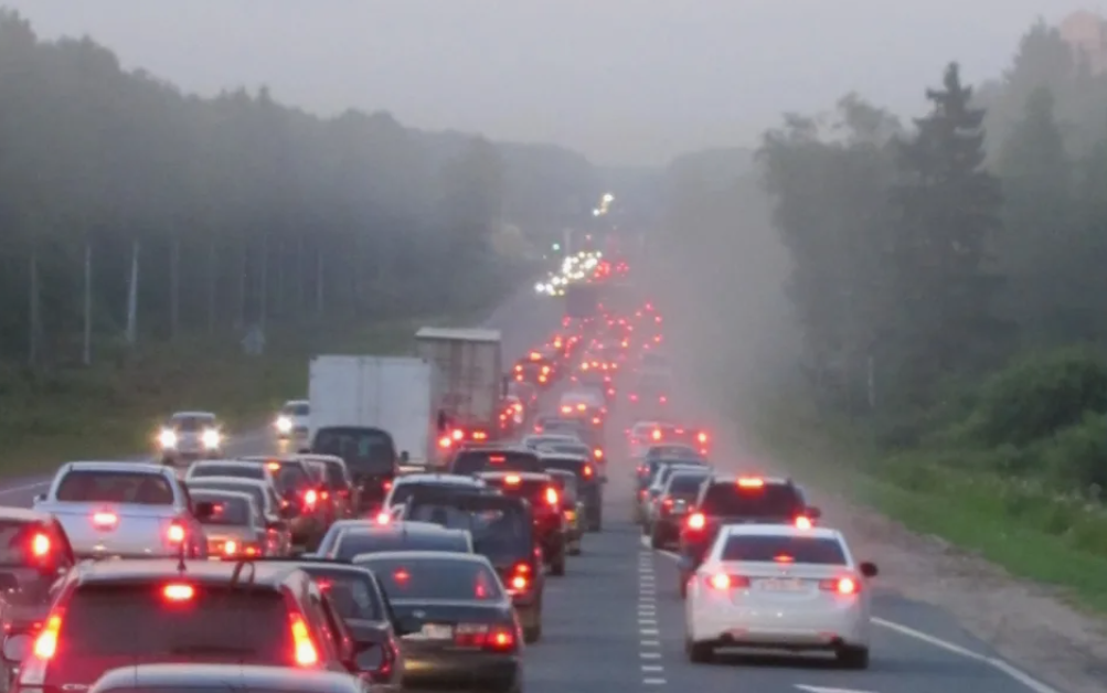 Пробка в Москву...