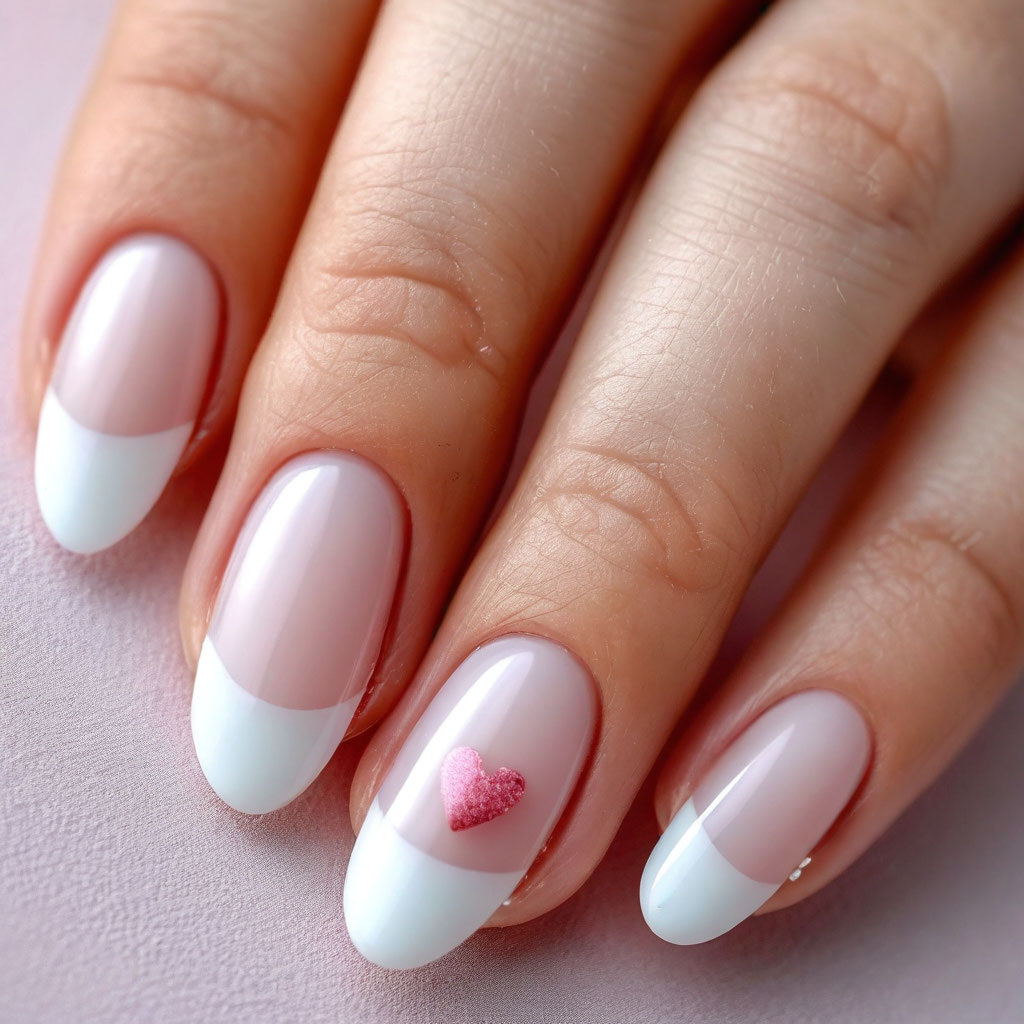 Классический французский маникюр с акцентом