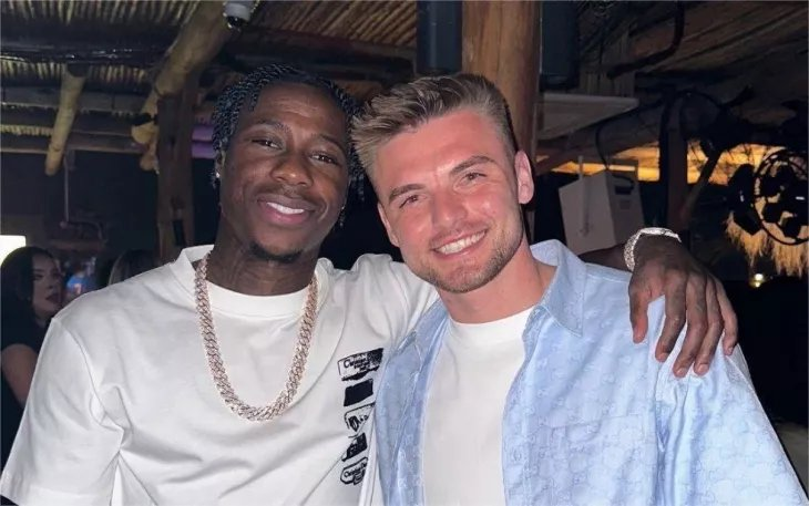 Бывший лидер "Спартака" Квинси Промес и игрок команды Олег Рябчук. Фото из интернета.