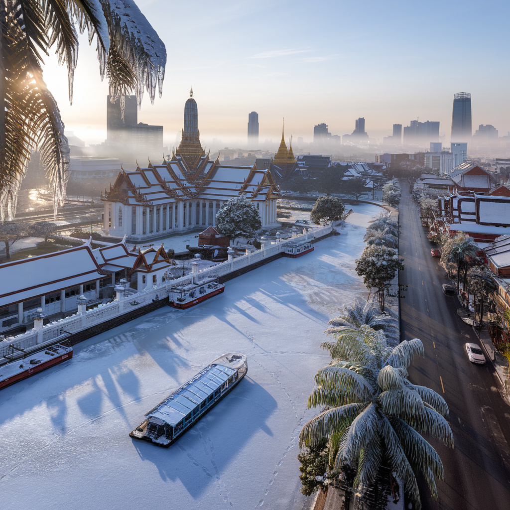 Снежный Бангкок в Таиланде