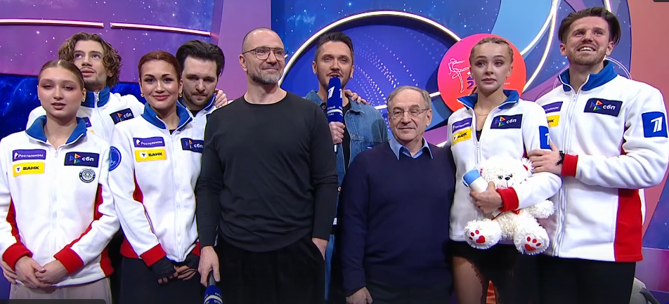 А.Сихарулидзе и А.Коган объявляют о допуске российских фигуристов до ОИ в Милане - 1й канал