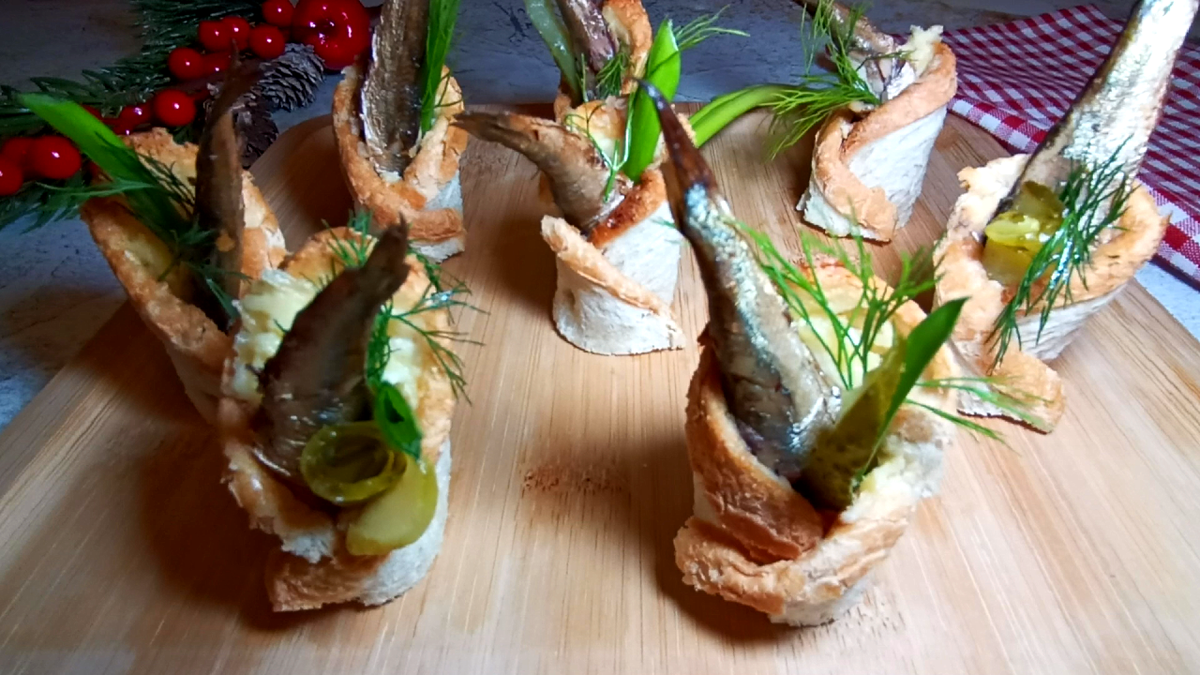 ✨ Праздничная Закуска из тостового хлеба со шпротами