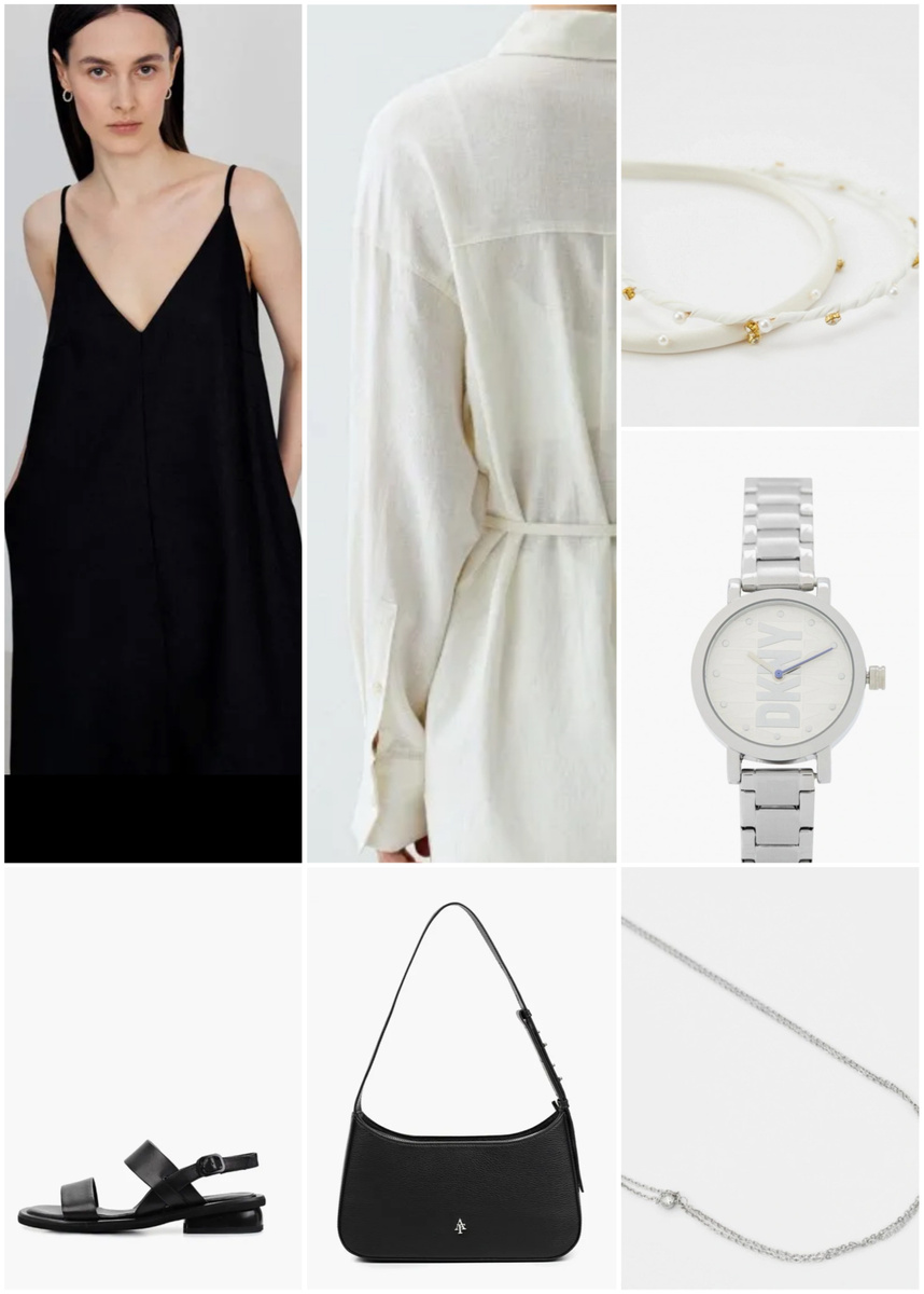 Черно-белое всегда смотрится стильно. Если вы не самый большой фанат «цвета» или у вас бывает такое настроение, когда желтый, розовый и фиолетовый вызывает подобие мигрени, то обязательно добавьте в свой гардероб черный и белый лён.