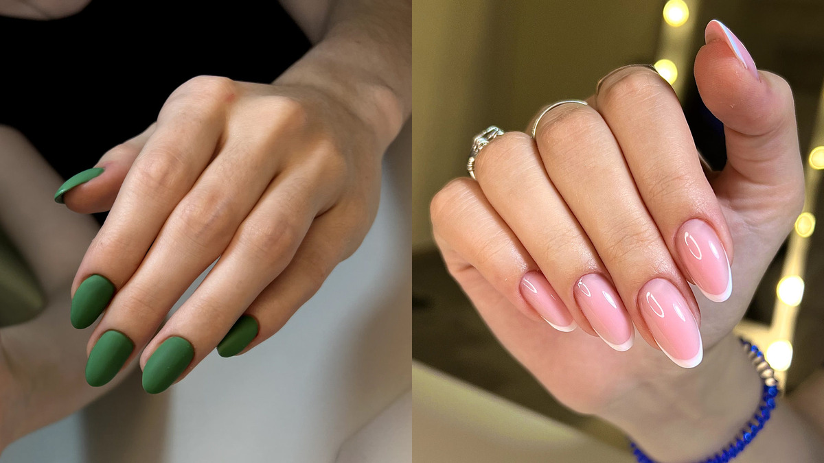    Слева – зелёный маникюр, справа – френч. Фото: Лалита Виноградова