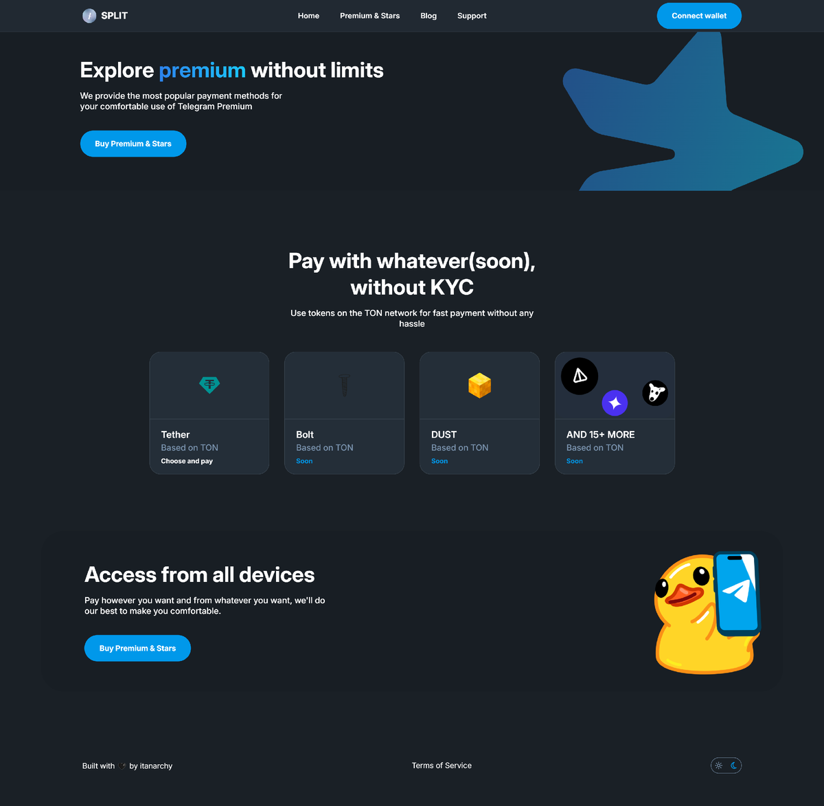 Главная страница split