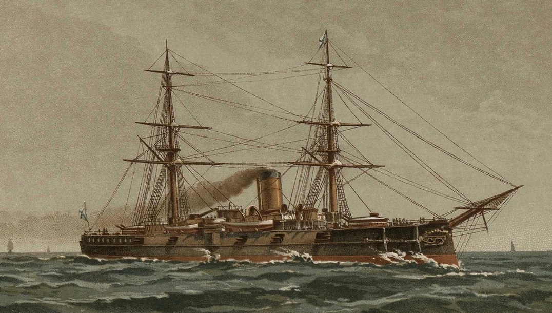 Броненосный крейсер "Адмирал Нахимов" - носитель мин заграждения