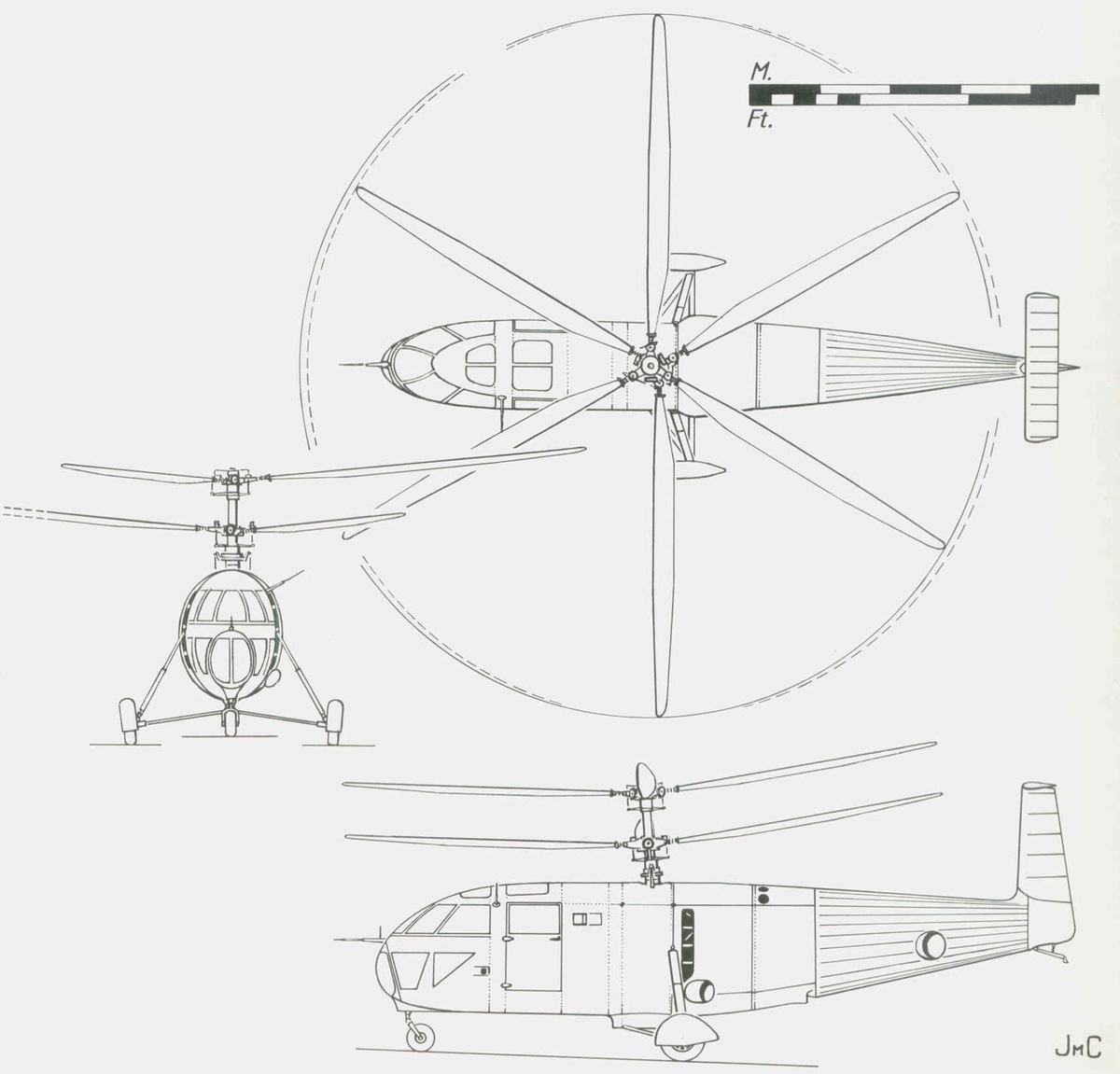 схема опытного вертолета SFG G 111
