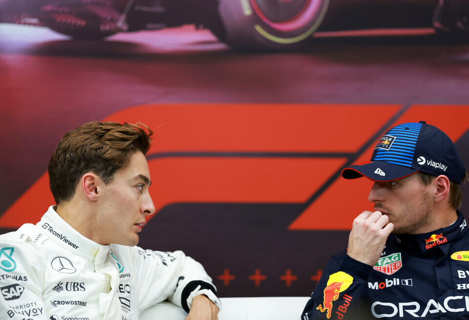    «Расселу было не до смеха». Лоусон рассказал о шутке пилотов на ужине в Абу-ДабиGetty Images / Red Bull Content Pool