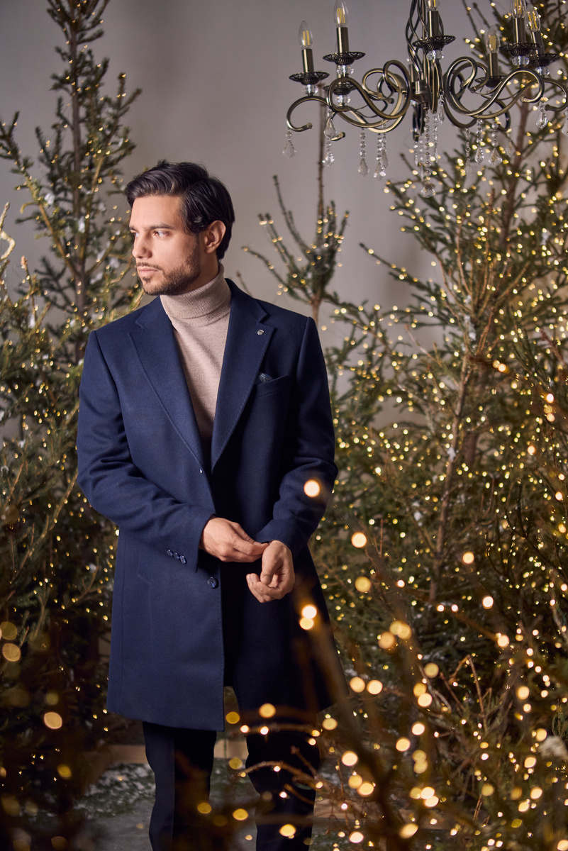 Мужское пальто, брюки, водолазка - Mazaltovman