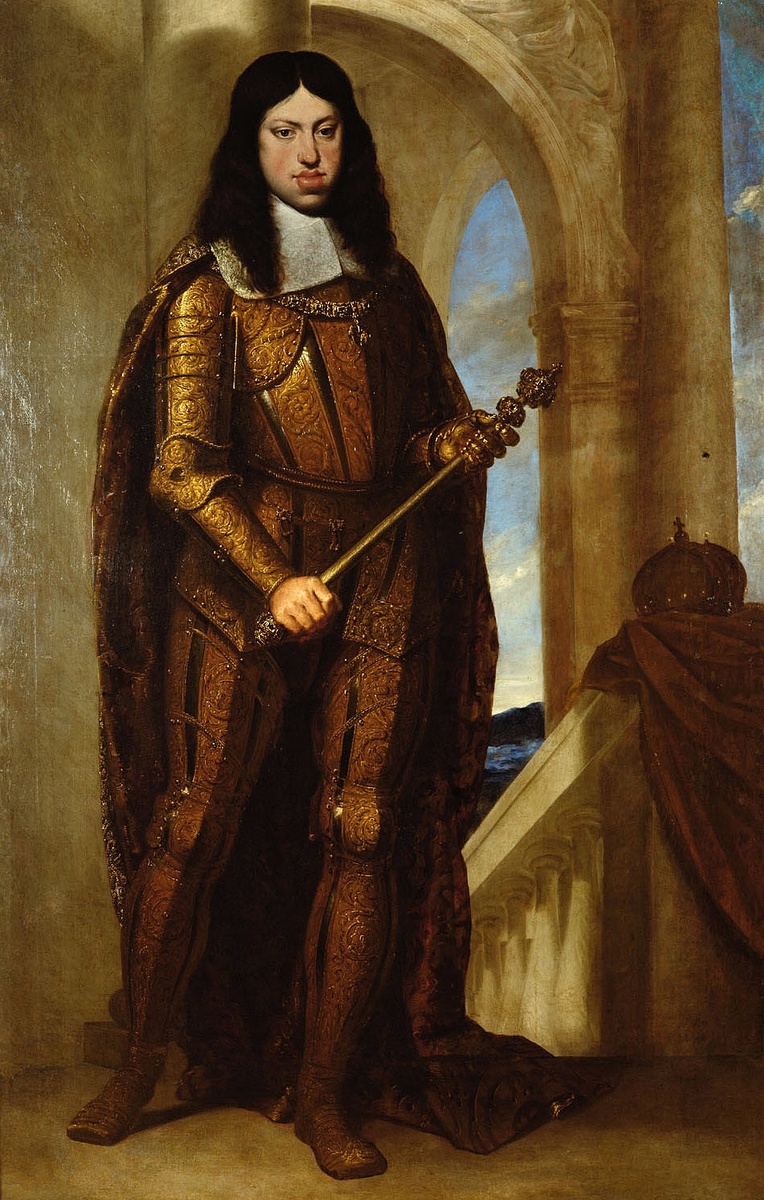 Гвидо Каньяччи, «Император Леопольд I в коронационных доспехах», 1657–1658, холст, масло, 190 × 120 см, Художественный музей, Вена