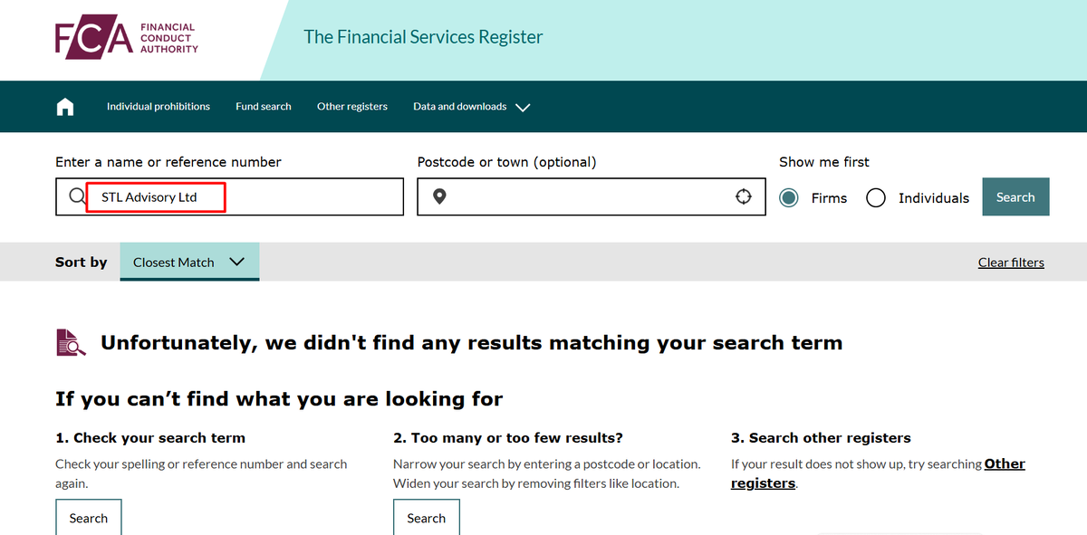 STL Advisory Ltd лицензии ФСА