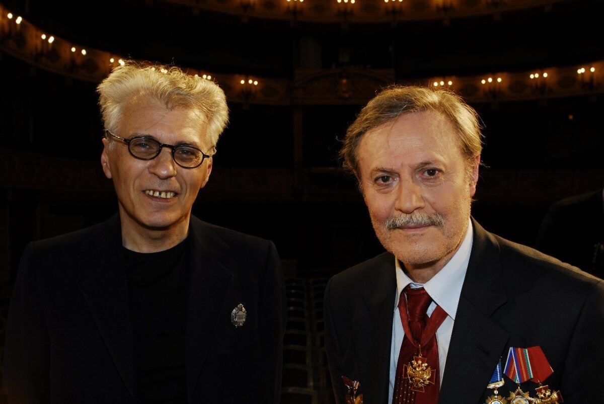    Евгений Славутин и Юрий Соломин. Фото предоставлено пресс-службой театра МОСТ