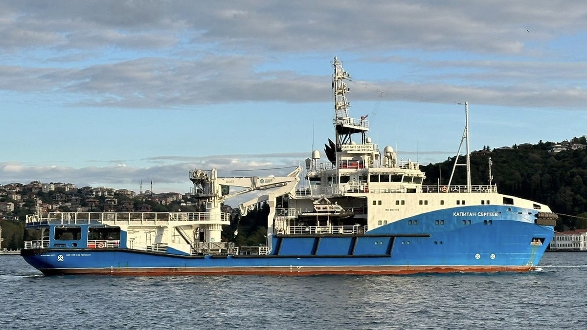 "Капитан Сергеев" проходит Босфор. Фото турецкого блогера. 