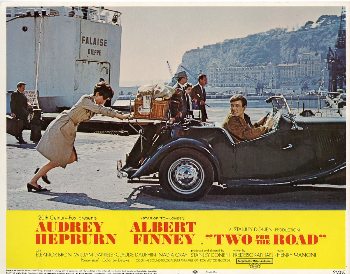 постер к фильму «Двое на дороге» 1967 года, режиссёр Стэнли Донен