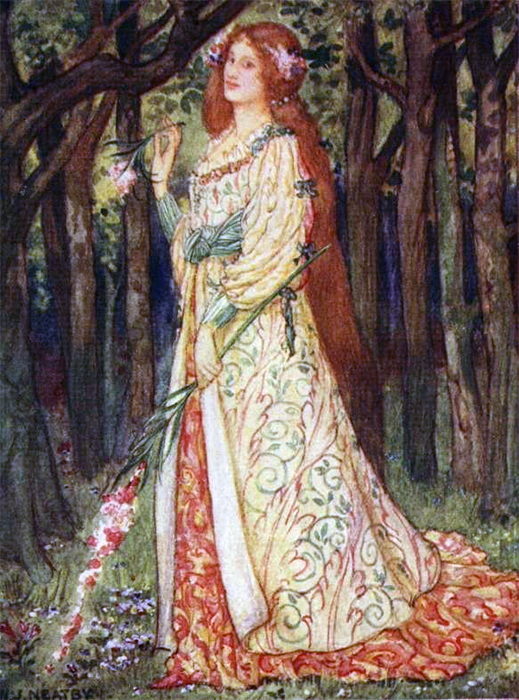 Уильям Джеймс Нитби. La Belle Dame sans Merci, 1899. Частная коллекция