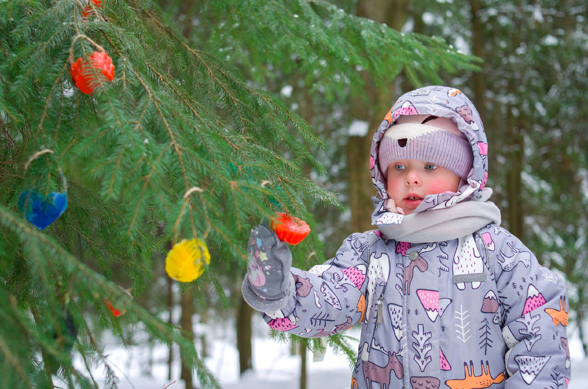 Легким движением руки щуплая елочка-подросток превращается в полноценное новогоднее дерево!