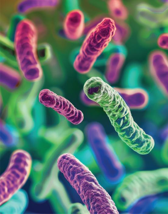 Изображение бактерий из кишечника младенца, полученное с помощью электронного микроскопа / Автор: Предоставлено Лиат Шенхав, NYU Langone Health

