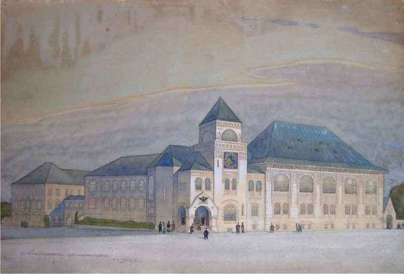 Эскизный проект Фёдора Шехтеля.