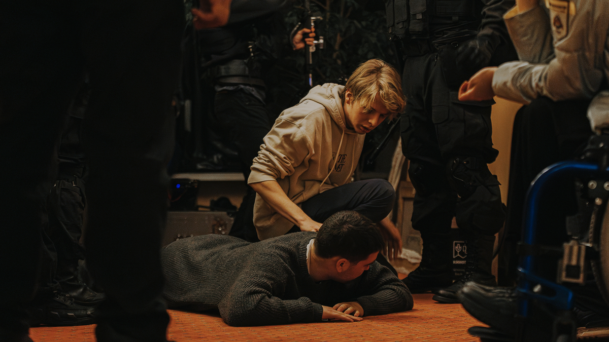 На съемочной площадке