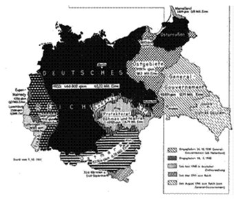 Территория Германии 1939 года и Третьего Рейха 1941 года
