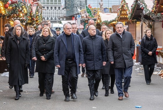    После вчерашнего нападения на рождественскую ярмарку в Магдебурге, федеральный канцлер Олаф Шольц