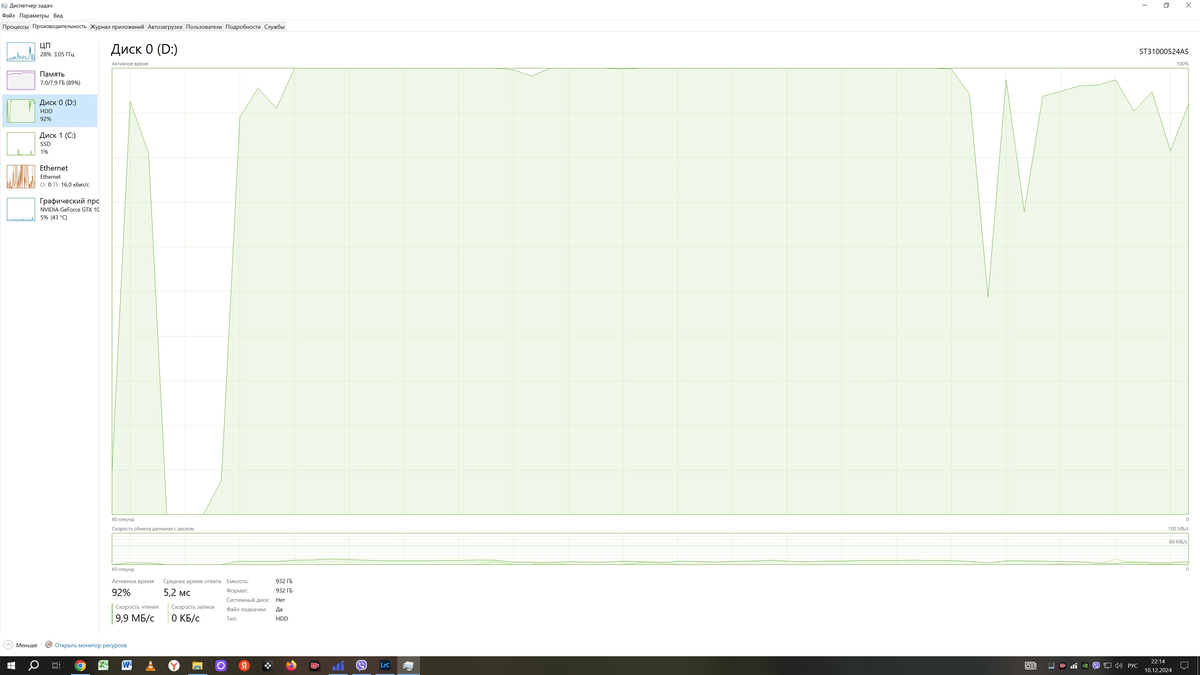 Вот так у меня процессы стали жрать жесткий диск. Пролистывайте альбом вправо