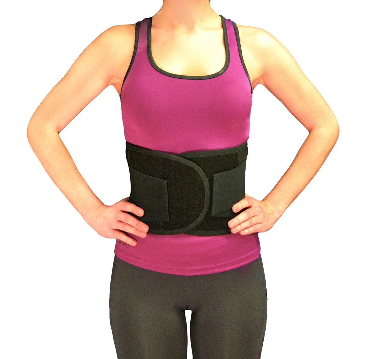 Корсет поясничный. Уровень расположения при проблеме позвонков L1-2-3.