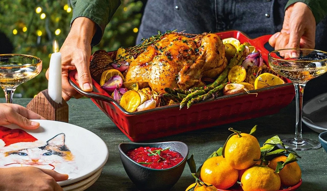 Запеченная курица с двумя видами картофеля.😍