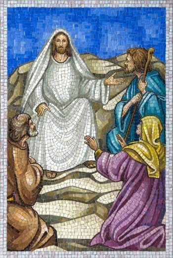 Христос провозглашает Царствие Небесное — мозаика из Сада Розария