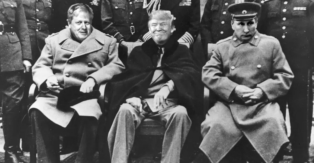 Борис Джонсон, Дональд Трамп и Владимир Путин. Коллаж британской газеты Daily Mirror, 2016 год