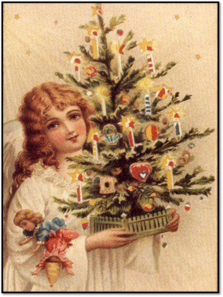 старинная рождественская открытка